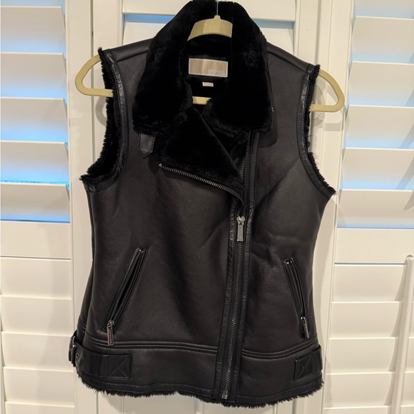 Michael Kors Jackets & Blazers - Michael Kors Black Faux Leather Vest